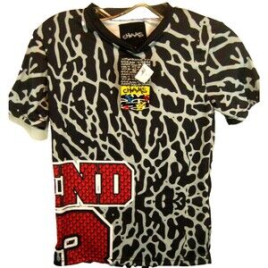 NWT Boys Chams Black Graphic Crew Neck T-shirt sz SM(8)